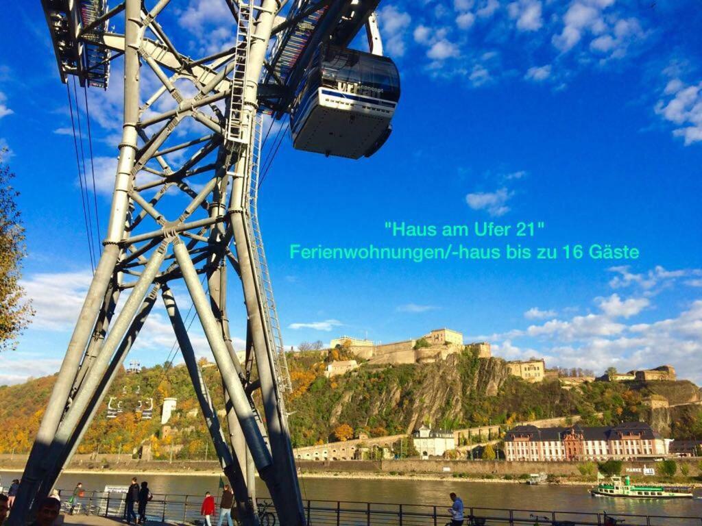 Haus Am Ufer Mit Rheinpanoramablick Lägenhet Koblenz  Exteriör bild