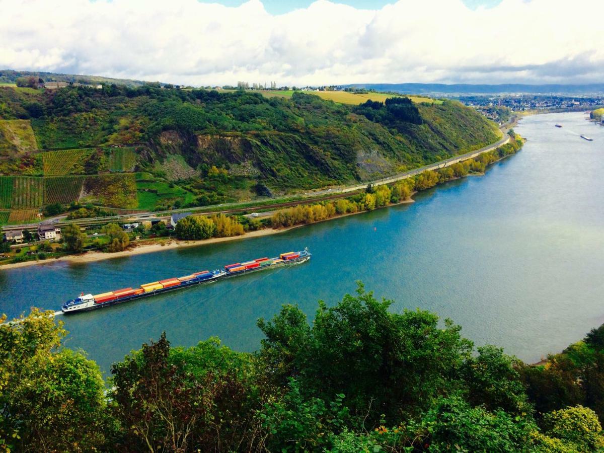 Haus Am Ufer Mit Rheinpanoramablick Lägenhet Koblenz  Exteriör bild